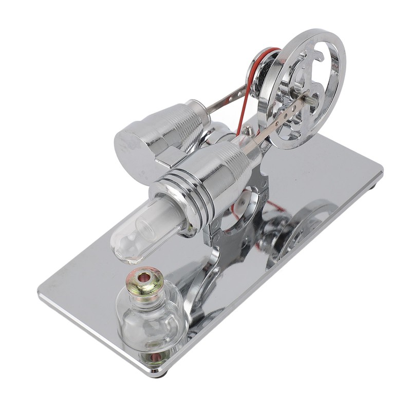 Sterling Engine Model with LED Bulb and Flywheel Stirling Engine