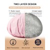 Yizijizi Tejido Capas Este Gorro Ducha Presenta Una Construcción Dos