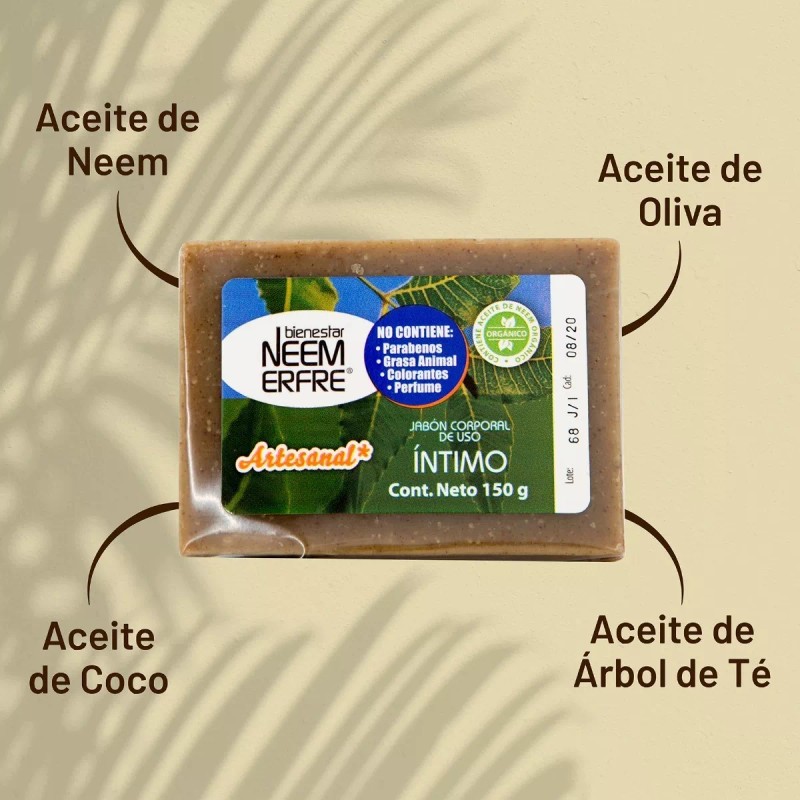 Bienestar Neem Erfre Paq 2 Jabón Intimo Hoja De Neem-bienestar