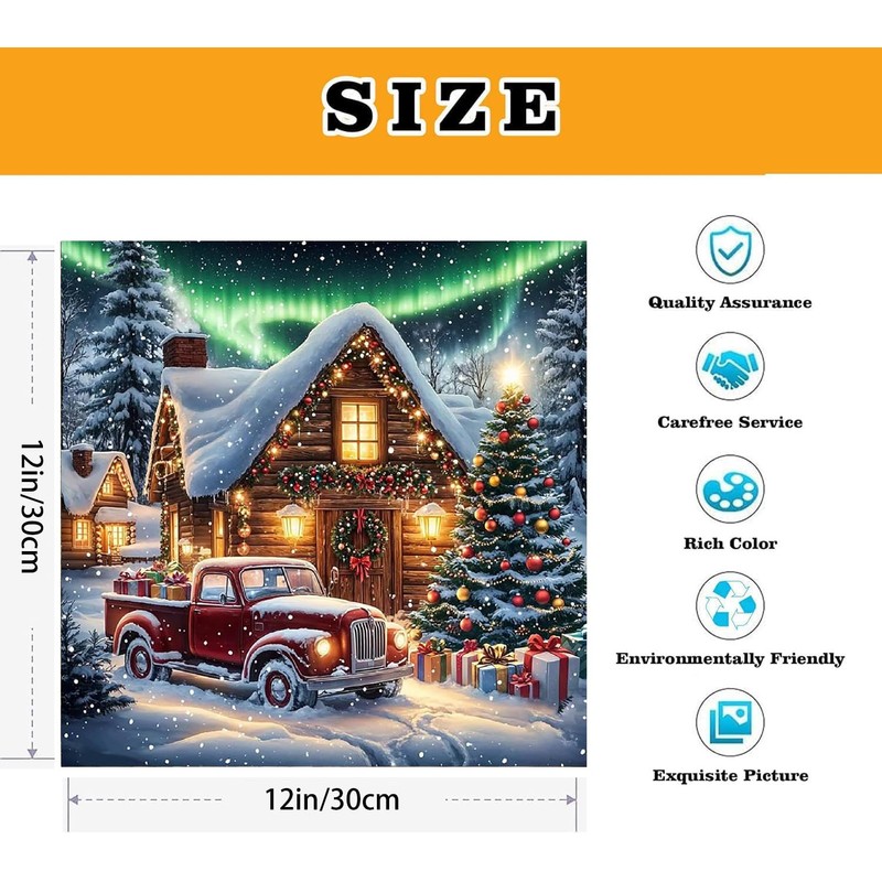 VIGEGU Christmas Paint by Numbers Kit for Adults with Framed,Winter