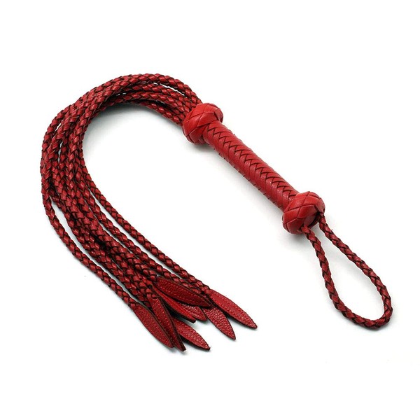 Liebe Seele Luxury Cosplay SM Goods, Prop Whip, Queen, Genuine Leather, Red