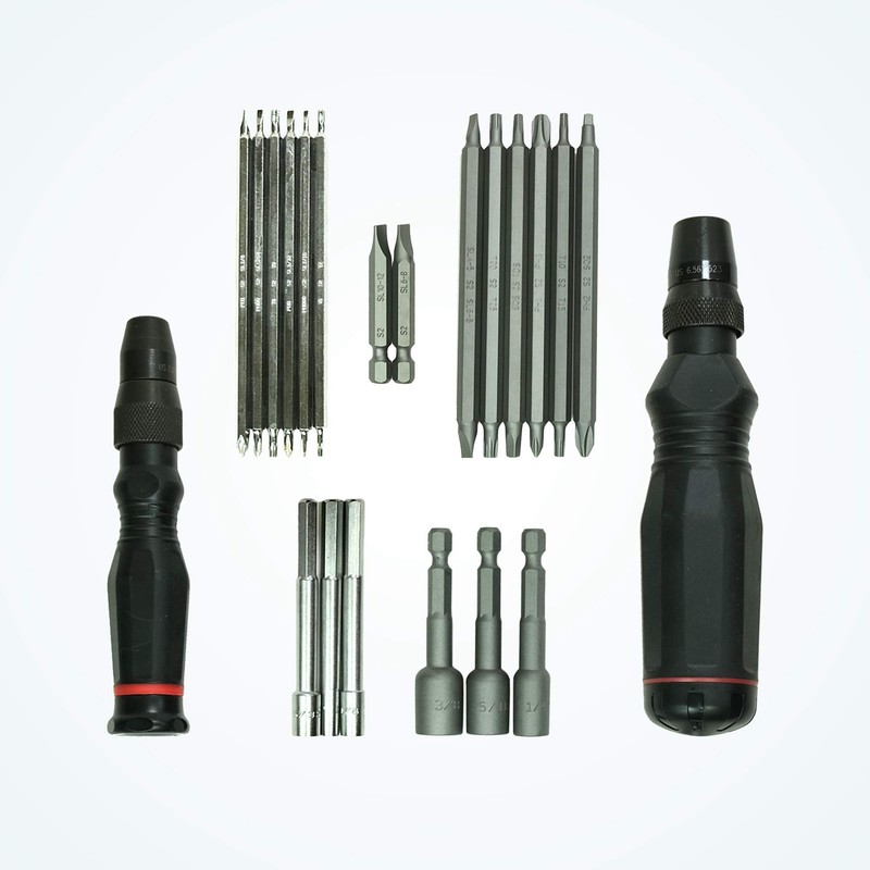 MAXTECH 32-Piece Screwdriver Bit Set, 1/4" Hex Shank Ratcheting and