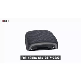 KBH Fits 2017-2022 Honda CRV Center Console Lid Armrest Leather Cover Pad Gray