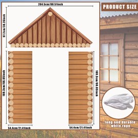 3PCS Camping Themed Party Decorations Log Cabin Banner Rustic Wooden Cabin Porch Signs Camping Party Banner Countryside Forest Photos Booth for Summer Camp Wedding Birthday Outdoor Classroom Decor