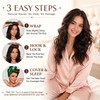 Heatless Curls Overnight, 4PCS Jumbo Velvet Curling Rods, Green