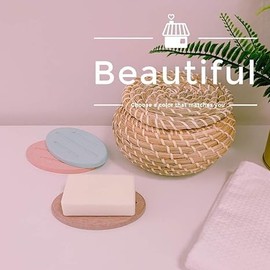 Sunny Eli Water Absorbent Diatomite Soap Dish, 2 Pack Diatomite Soap Holder Mat, Fast Water Absorbent, Self-Dry Diatomaceous Soap Bar Holder for Bathroom, Bathtub, Shower, Kitchen (Grey)