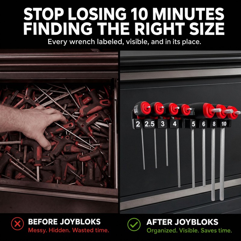 Joybloks Magnetic T-Handle Allen Wrench Holder