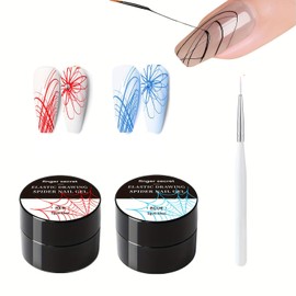 finger secret Spider Nail Gel Polish Spider Gel Polish for Nail Art ,Red & Blue Spider Nail Polish Gel Set,Spider Gel Drawing Gel Nail Polish Set Nail Art Wire Drawing Gel with Nail Art Brushes