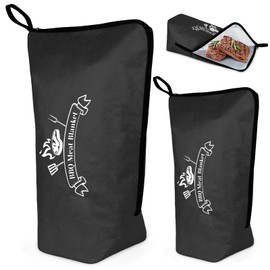 BBQ Blanket for Resting Meat, 2 Pcs(21in & 15in) Reusable Meat Resting Blanket for Grilling Accessories, 5-Layer Insulated Meat Resting Bag for Large Brisket/Pork Shoulders/Turkeys Black