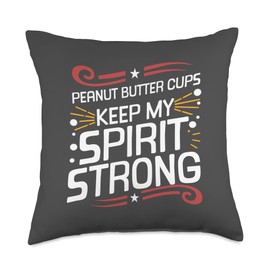 Peanut Butter Cups Humor Sweet Dessert Chocolate Candy Lover Throw Pillow