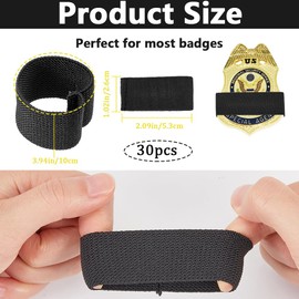 GORGECRAFT 30Pcs 2 x 1 Inch Police Mourning Double-Side Twill Band Stripe Black Funeral Badges Shield Honor Guard Elastic Straps Armband Ribbon Mourning Twill Band Tapes Flat Elastic Cord for Police