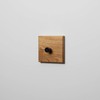 Oak Coat Hooks - Handmade Hook Rack with Black Hooks