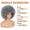 Afro Wigs for Black Women Gray Bouncy Fluffy Curly Big