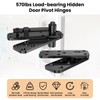 Hidden Door Hinge Pivot Hinge, 570LBS Load-Bearing Heavy Duty Pivot