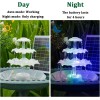 AISITIN 3-Tier Bird Bath with 6.5W Solar Pump & Lights,