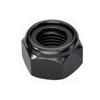 6-32 Black Nylon Insert Lock Nuts, Stainless Steel 304 (18-8)
