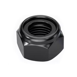 6-32 Black Nylon Insert Lock Nuts, Stainless Steel 304 (18-8) Black Coating Lock Nuts with Nylon Insert, 100pcs