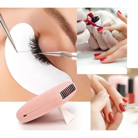 Ventilador Mini Eyelash Fan Rosa USB Secador Extensión de Pestañas Maquillaje                                                                         