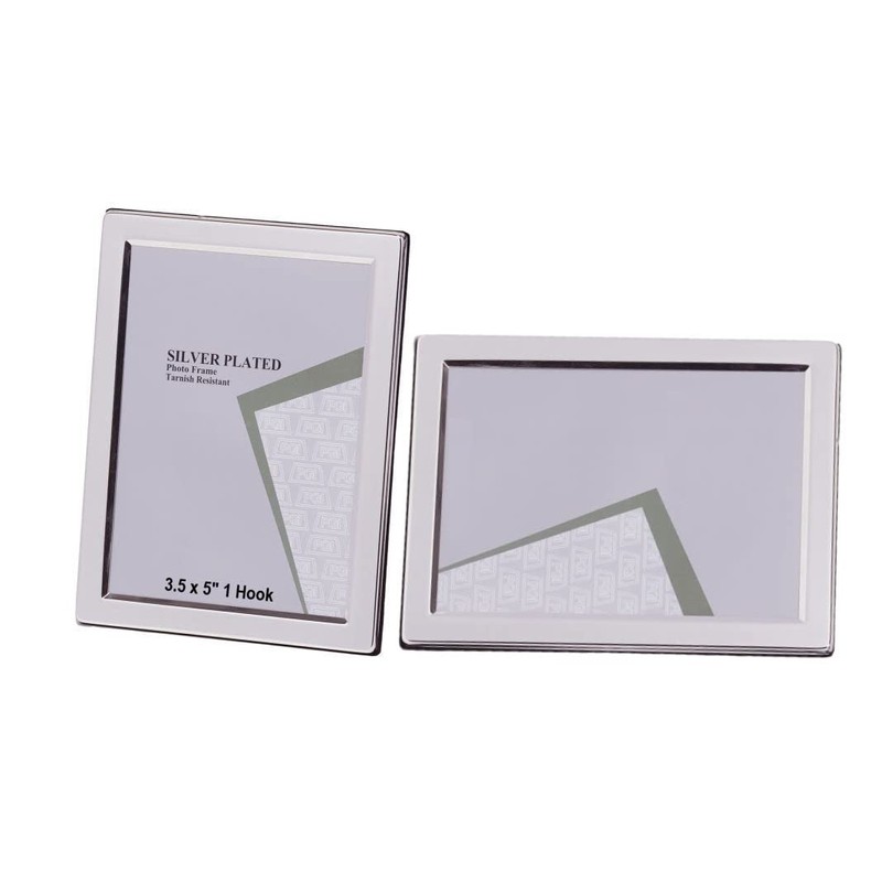 3.5 x 5-inch Silver Flat Edge Single Photo Frame with
