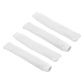 PATIKIL Cotton Feeling Badminton Towel Grip, 4 Pack Nylon Tennis Racket Overgrip Racquet Grip Hand Glue Anti-Skid Sweatband for Golf Bike Handle, White