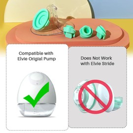 TB Tbuymax 8pc Duckbill Valves 4pc Pump Seals Diaphragm Compatible with Wearable Elvie Breast Pump and Pump Parts Replacement Membrane Parts
