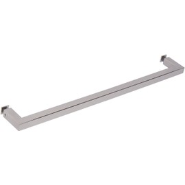 Rockwell Security 24" Square Corner Single Side Towel Bar in Polished Chrome Finish for Glass Shower Doors