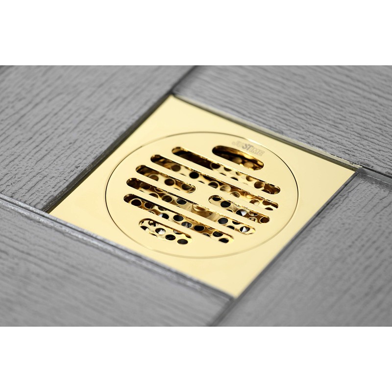 Kingston Brass BSF4262PB Watercourse Shower Drain, Polished Brass