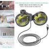 ASANDH Car Fan, Dual Head USB Car Fans for backseat