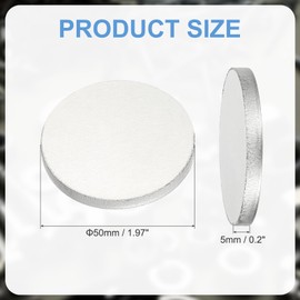 PATIKIL 1060 Aluminum Sheets and Plates, Dia.50mm / 1.97mm Thick 1/5" (6 Gauge) Aluminum Metal Discs Stamping Blanks for Crafting Industry Metal Stamping, Silver Tone