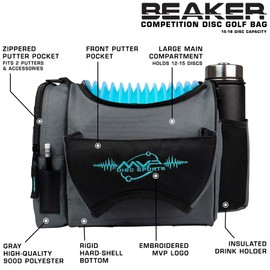 MVP Disc Sports MVP Beaker Competition Disc Golf Bag (Aqua)