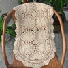 Yizunnu Handmade Oval Table Runner Cotton Lace Beige 50 x