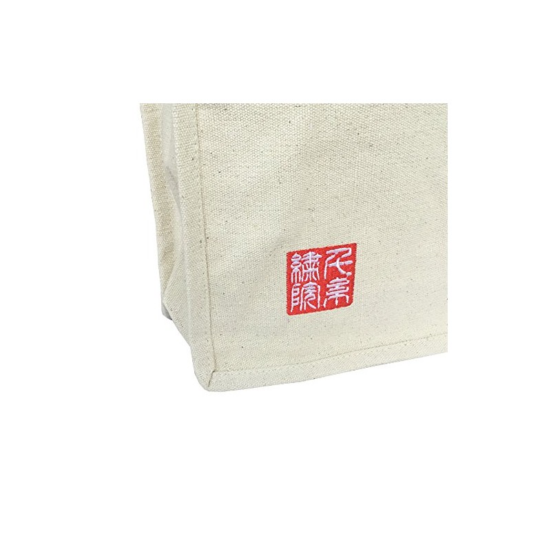 SENSHISHUIN - Indian Cotton Thick Canvas Natural Tote Bag, Rectangular,