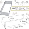 ScrapCooking 1916 Stainless Steel Rectangular Baking Tin Extendable from 25