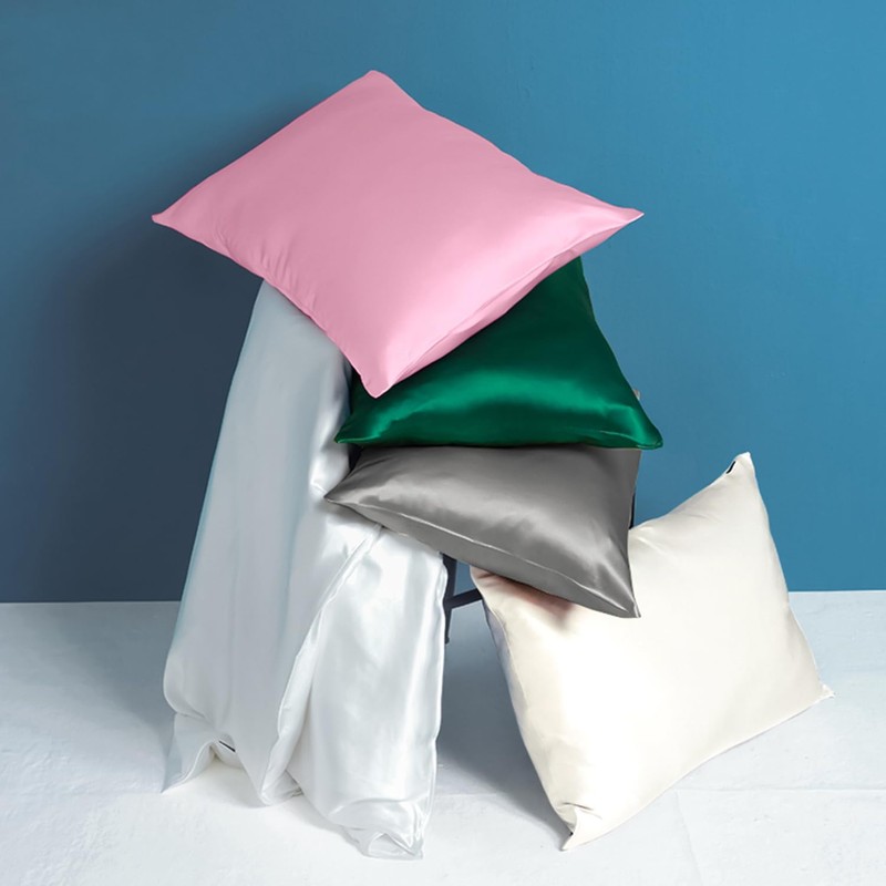 NTBAY 2 Pack Silk Satin Pillowcases for Hair and Skin,