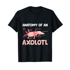 Anatomy Of An Axolotl Men Woman Kids Cute Axolotl T-Shirt