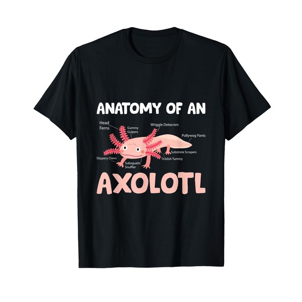 Anatomy Of An Axolotl Men Woman Kids Cute Axolotl T-Shirt