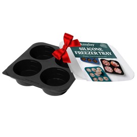 Anyday 1/2-Cup Silicone Freezer Tray with Silicone Lid for Food Storage, Rice, Stock, Leftovers | Plastic-Free Freezer Container | Soup Molds for Meal Prep Portions | 4 Oz / 125mL Freezing Tray