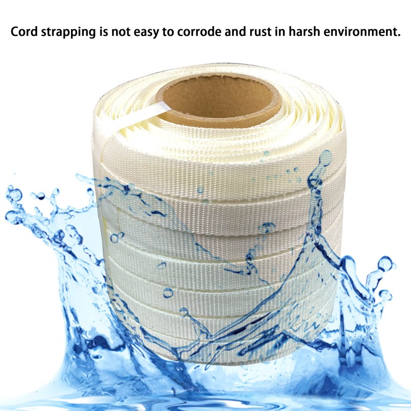 NVOYAJUAN Heavy Duty 3/4" x 330' Woven Cord Strapping Roll