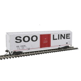 Walthers Trainline HO Scale Model 50' Plug-Door Boxcar with Metal Wheels Soo Line