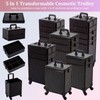 Arous 5 in 1 Professional Makeup Train Case Aluminum Cosmetic