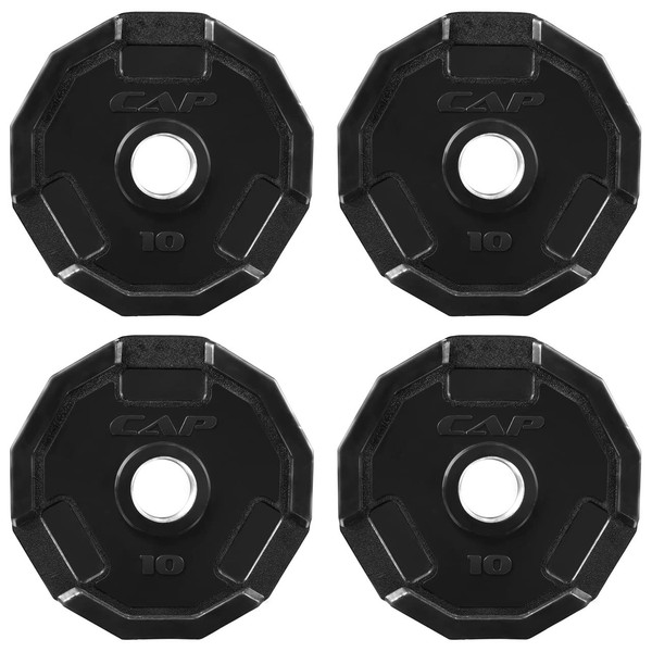 CAPHAUS 2-Inch Rubber Coated Grip Disc, 12-Sided Olympic Weight Plates