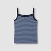 JAJU [JAJU] Women's Cotton Rib Square Neck Sleeveless T-shirt_Dark Blue