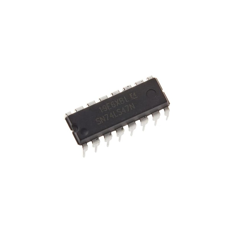 Circuito Integrado Chip IC 74LS47 Decodificador Display 7 Segmentos Ánodo