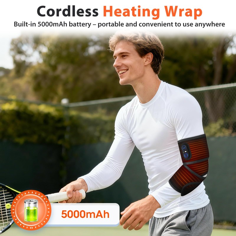 Cordless Heating Pad for Arm Elbow Wrist Leg Pain Relief,