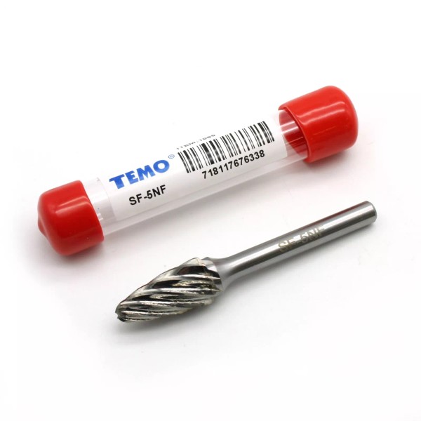 TEMO SF-5 NF Aluminum Cut CARBIDE BURR FILE, 1/2" Round