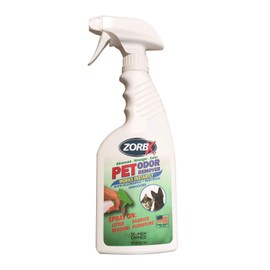 ZORBX Unscented Pet Odor Remover Spray – Perfume Free Strong Litter Odor Eliminator | Advanced and Fast Acting Odor Remover Spray for Dog, Cat and Puppy – 16 FL Oz.