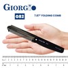 Giorgio G82 Graphite Fine Tooth Folding Pocket Comb for Men,