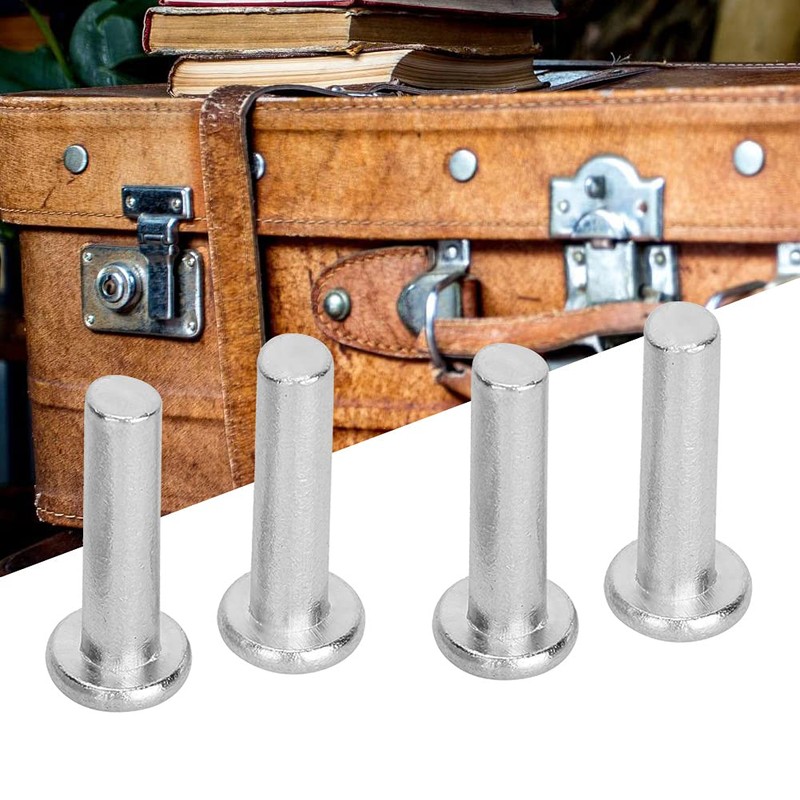 Hyuduo 20Pcs Gb867 M6 Flat Head Solid Aluminum Rivets Fasteners(M6*25),Rivet