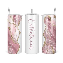 HTDesigns Esthetician Tumbler - Esthetician Gift For Woman - Gift For Esthetician - Funny Esthetician Tumbler - Esthetician Birthday Tumbler - Mother's Day - Birthday Gift