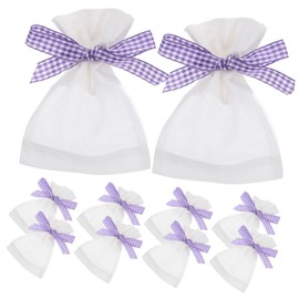 IWOWHERO 10pcs Empty Sachet Bags for Dried Lavender Moisture Absorber Hanging Refills